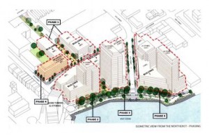 A rendering of the Astoria Cove development.