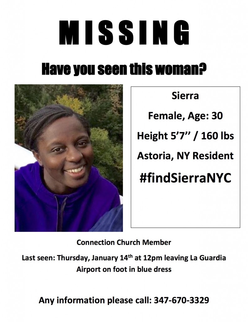 A missing poster for Sierra Shields.